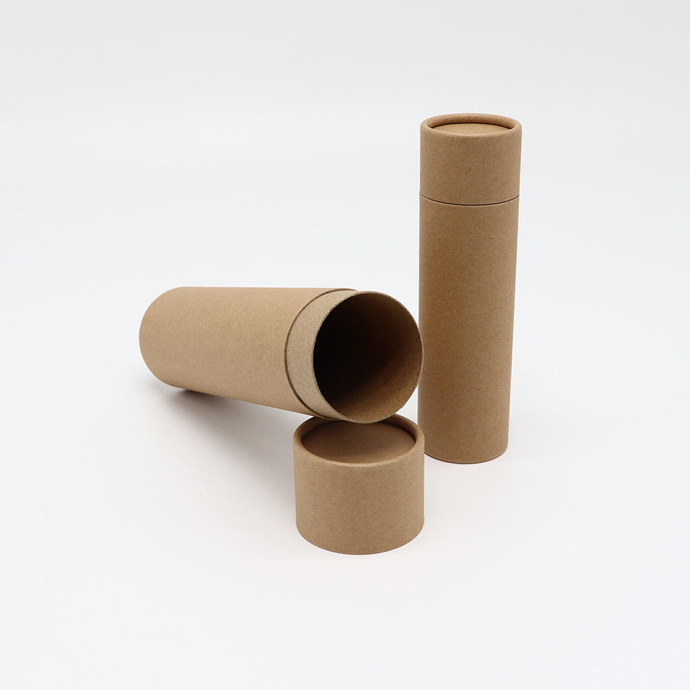 O papel biodegradável pode rolar tubos de papel não impressos do papel de embalagem de Brown