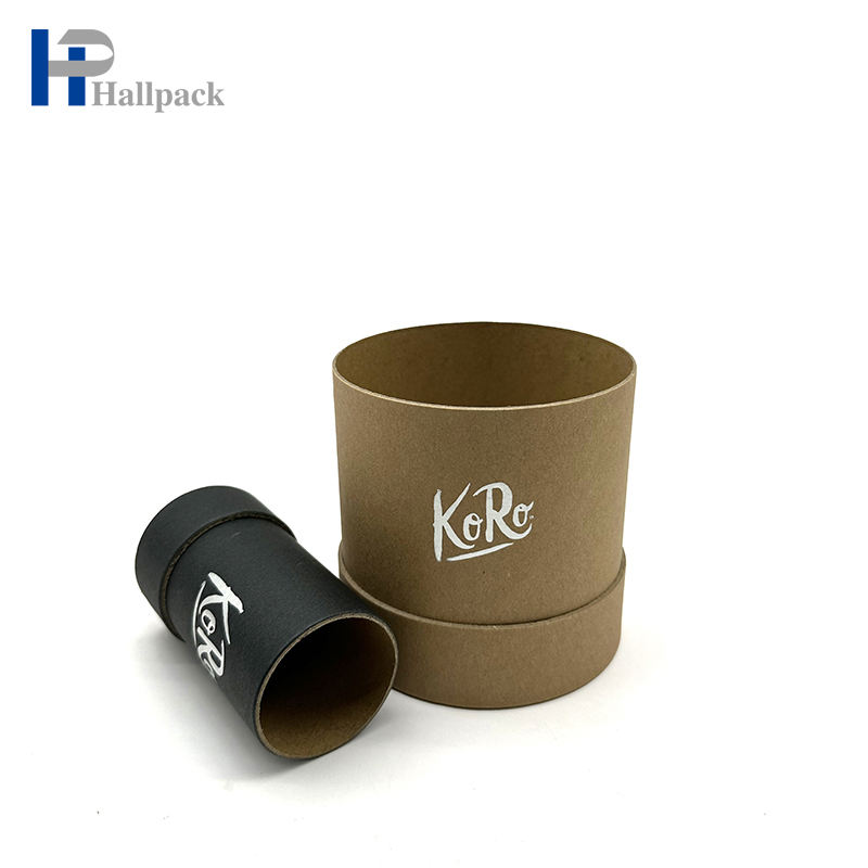 Alta qualidade biodegradável fosco placa de papel kraft tubo de papel redondo toalha roupas roupa interior lenço de seda presente embalagem de tubo de papel