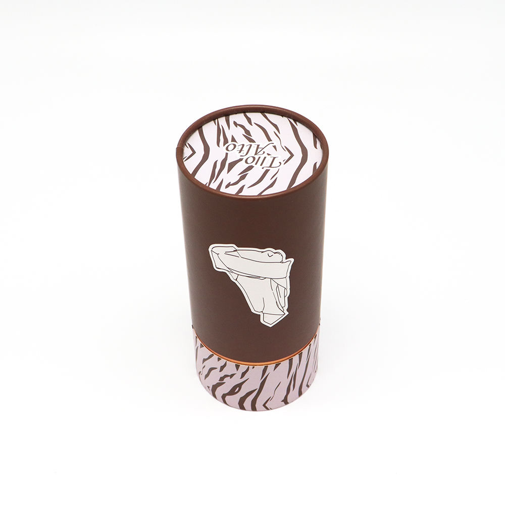 Placa de papel kraft biodegradável personalizada, tubo de papel redondo, toalha, roupa íntima, lenço de seda, embalagem de tubo de papel para presente
