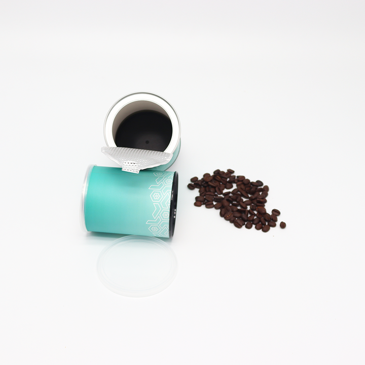 O pacote de papel amigável do produto comestível de Eco do projeto personalizado fácil descasca fora do tubo de papel da selagem do metal que empacota para o chá do café das porcas