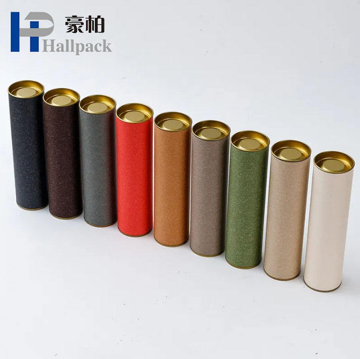 Cilindro personalizado redondo de qualidade alimentar papelão caixa de embalagem de açúcar caixa de tubo de papel lata de papel