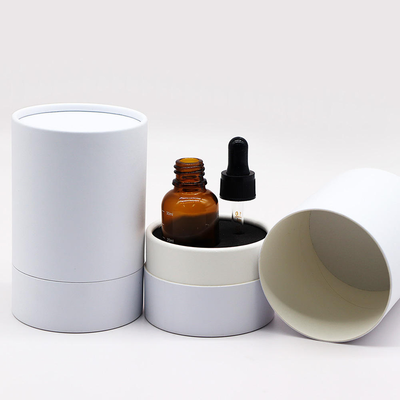 Embalagem de tubo de papel de papelão com conta-gotas personalizável e ecologicamente correto mais vendido