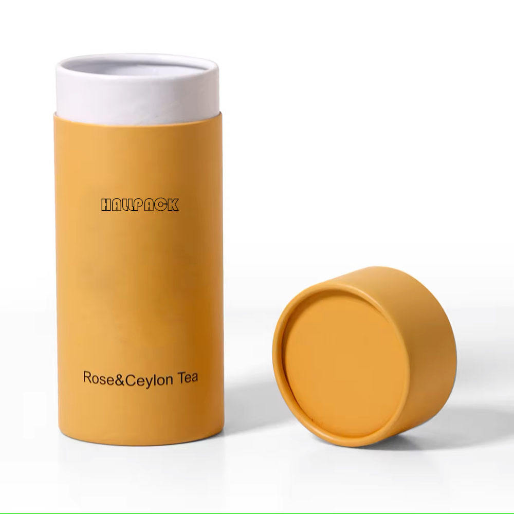 Recipiente de pó de papelão cilíndrico personalizado, chá, feijão de café, aveia, tubo de papel para embalagem de papel de qualidade alimentar