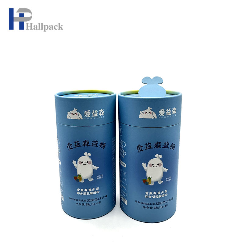 Tubos biodegradáveis ​​redondos vazios personalizados de marca própria Embalagem fácil de tubos de papel de rasgo