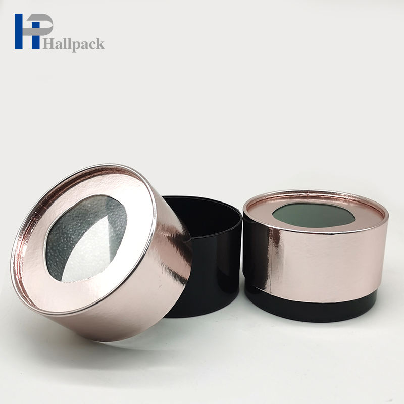 Tubo de empacotamento redondo biodegradável do papel do cilindro do tubo com a janela clara do Pvc