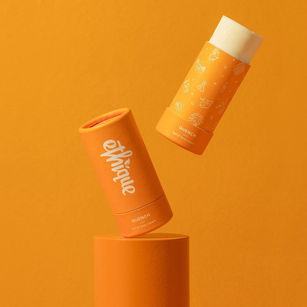 Embalagem de papel biodegradável de alta qualidade, bálsamo labial, desodorante, tubo de papel push up, caixa redonda, embalagem de papelão