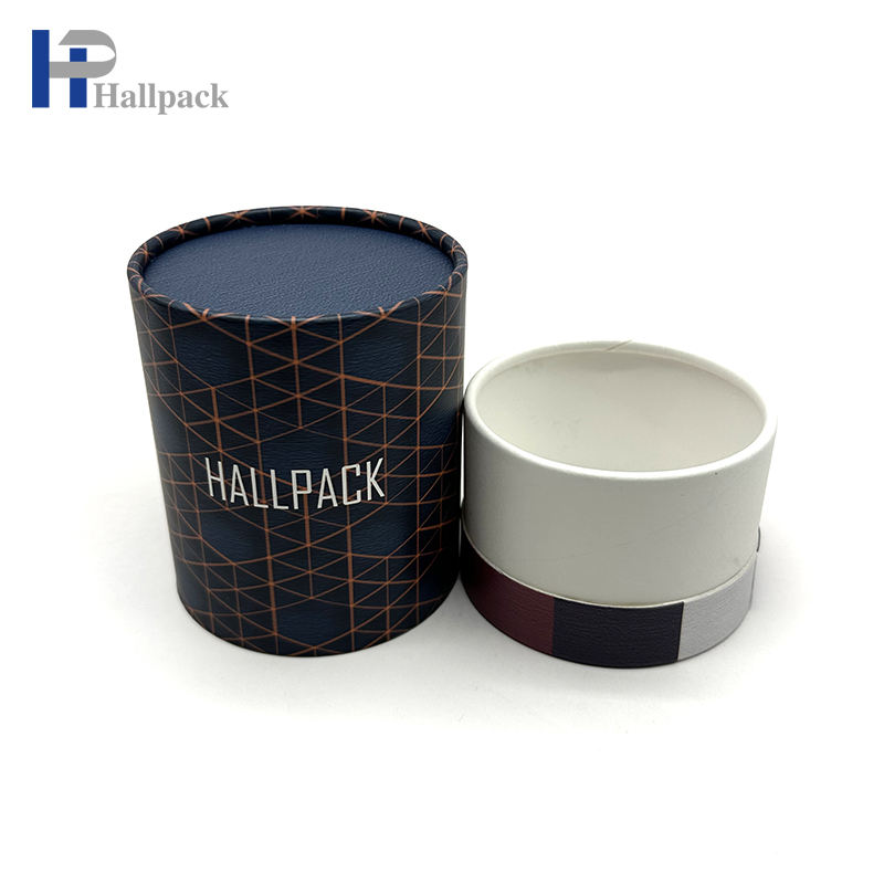 Conjunto de presente de vela com novo design, caixa de cilindro, tubo de papel de embalagem de papelão