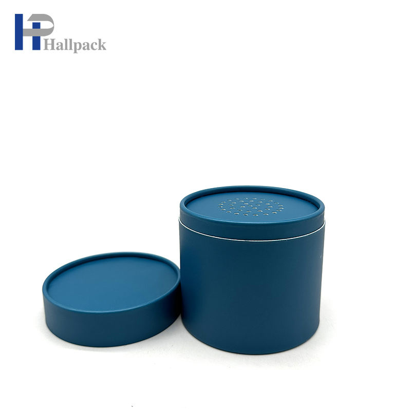 Tubo de empacotamento de papel redondo do pó solto de sal de banho tubo de papel cosmético do cilindro da peneira do pó