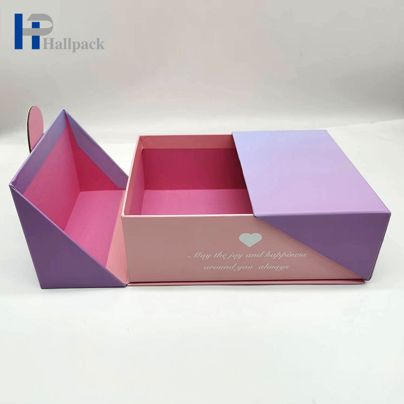 Puxe para caixa de presente de impressão personalizada caixa de papel de ambos os lados