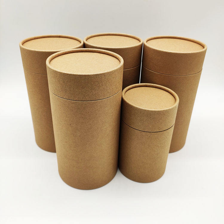 Caixa de chá de alta qualidade embalagem personalizada 100% cilindro reciclado tubo de café de papel