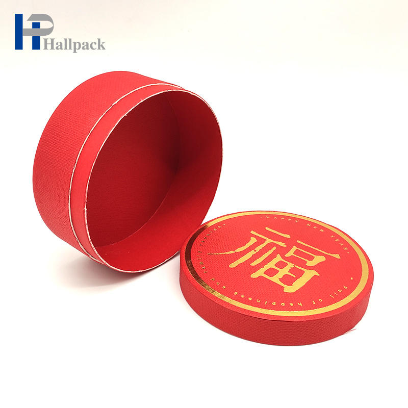 Embalagem redonda de chá em tubo de papel kraft para presente