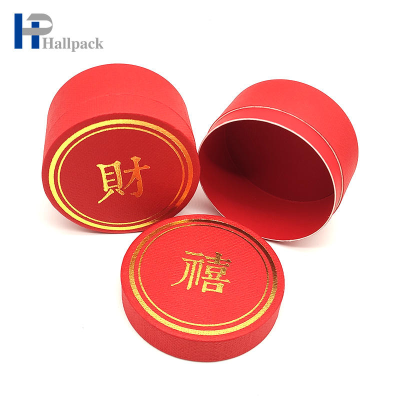 Embalagem redonda de chá em tubo de papel kraft para presente