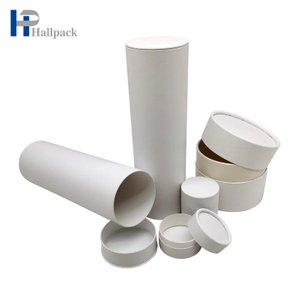 Tubo branco do papel de embalagem nenhum tubo cosmético do papel do cartão da impressão