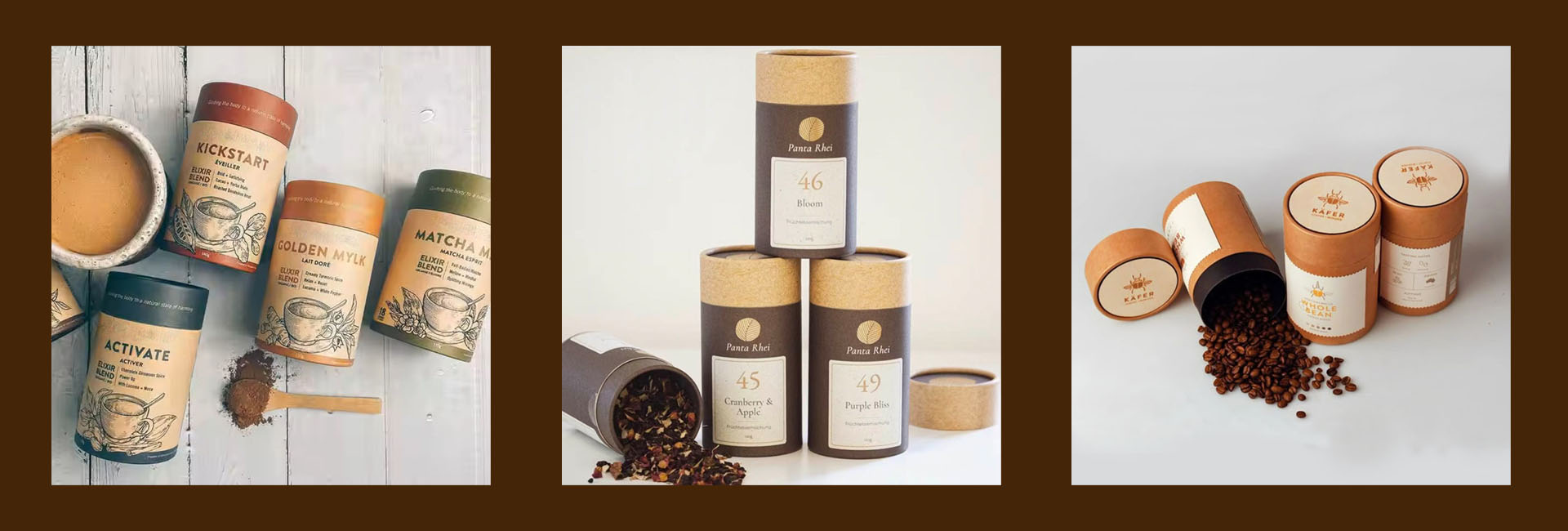 embalagem de tubo de papel com personalização