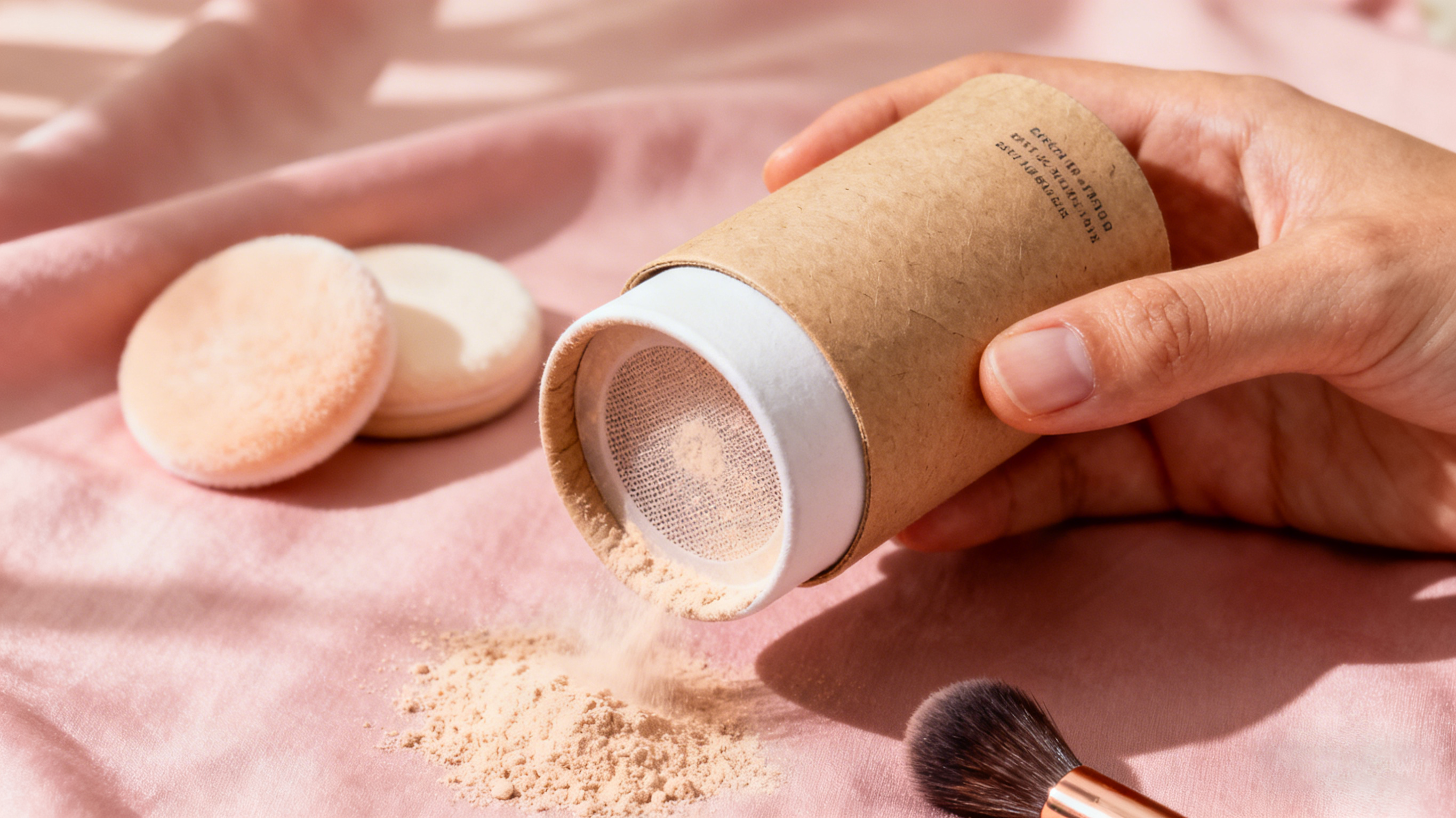 embalagem de tubo de papel com peneira para pó solto