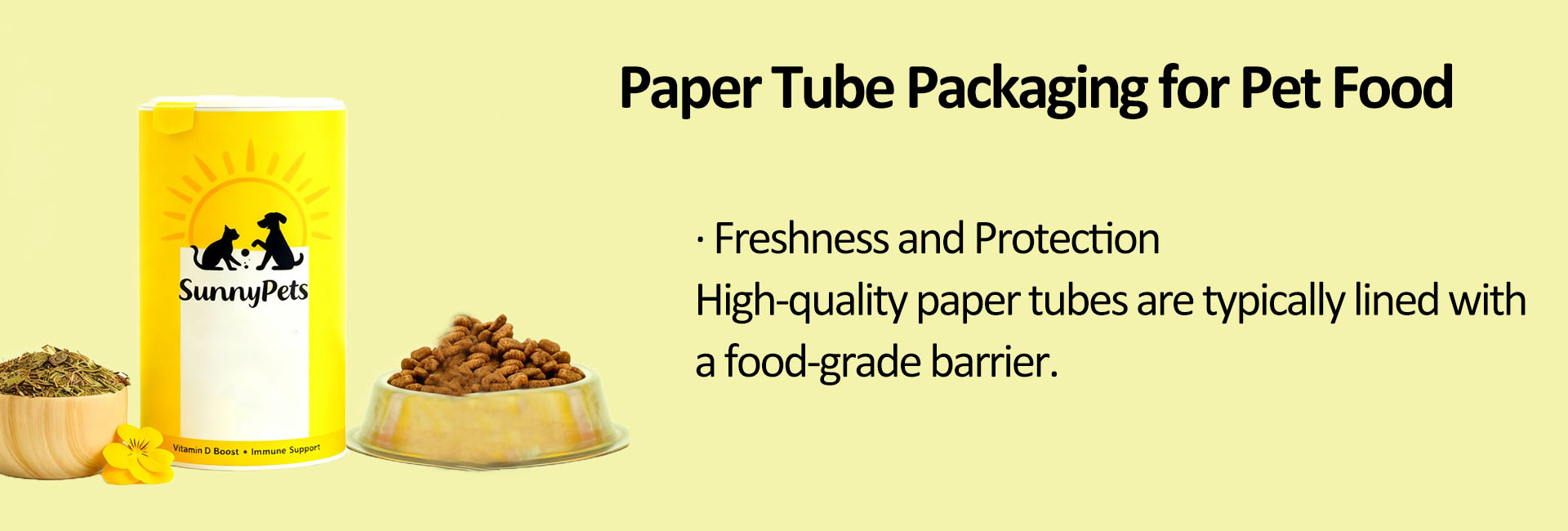 embalagem de tubo de papel para comida de estima&ccedil;&atilde;o