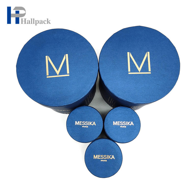 Embalagem cosmética de papel azul do tubo feito sob encomenda da caixa de papel de embalagem