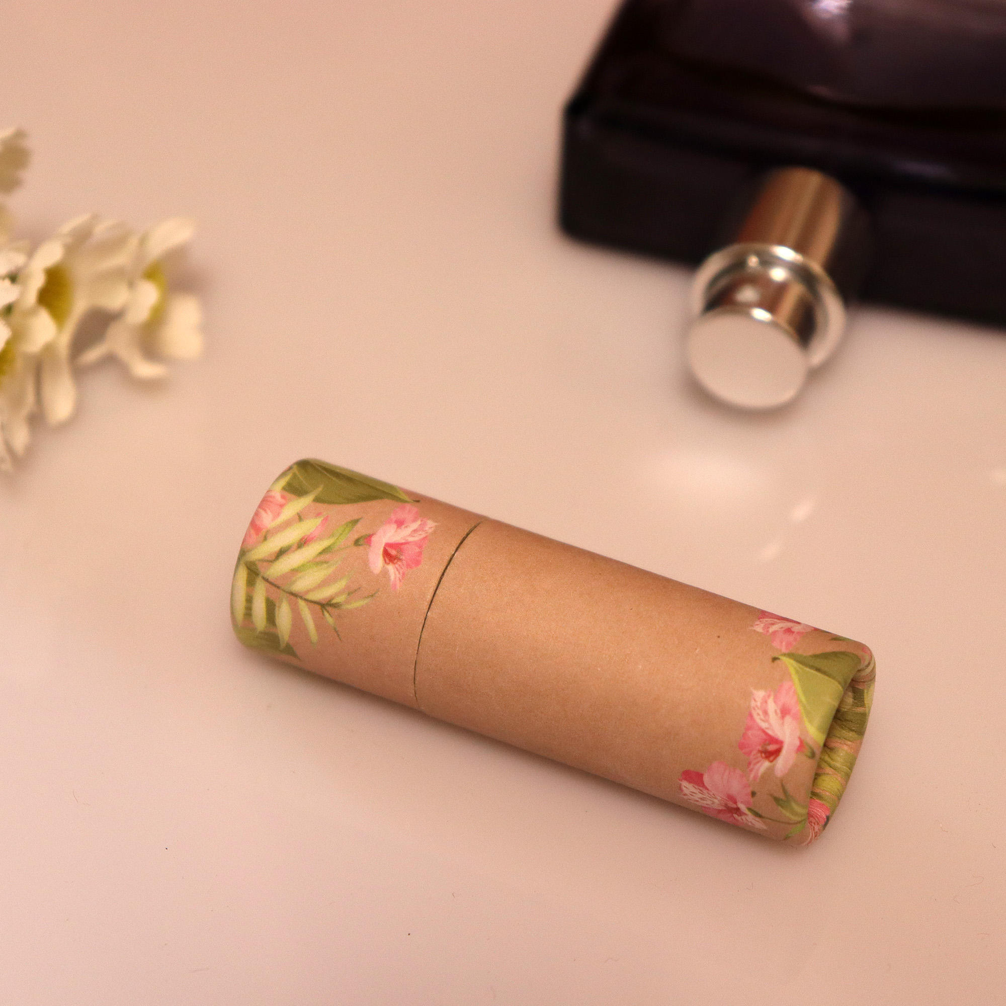 Tubo de papelão em formato redondo, logotipo personalizado, brilho labial, biodegradável, 0 resíduos, push up, desodorante, loção, barra, tubo de papel