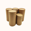 Pacote de caixa de tubo redondo embalado em papelão cosmético personalizado biodegradável para almofadas de limpeza de algodão de bambu