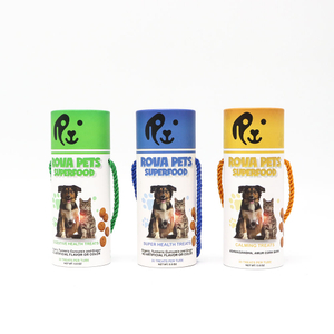 Tubos de empacotamento Eco amigável biodegradável da caixa do cilindro do cartão de Kraft do produto comestível Embalagem do tubo de papel dos alimentos para animais de estimação