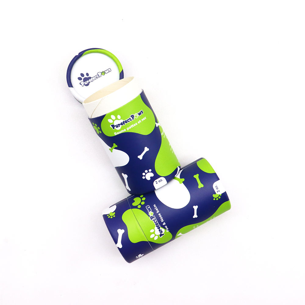 Atacado de papelão biodegradável pacote de tubo de papel de luxo papel kraft push up tubos protetor solar protetor solar tubo de papel para cuidados com animais de estimação