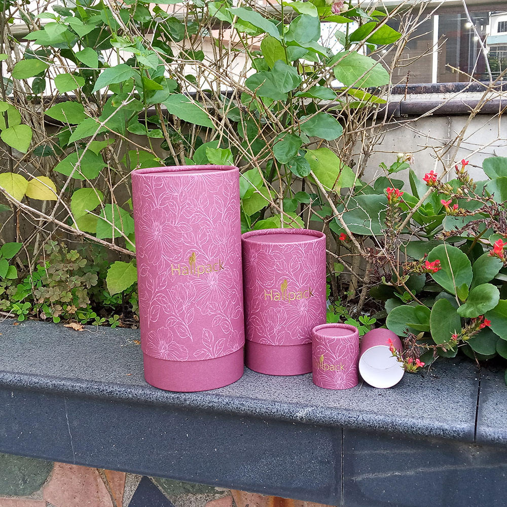 Tubo de papel de chá de vela preta 100% reciclado, tubo de embalagem redondo de papelão com tamanho personalizado