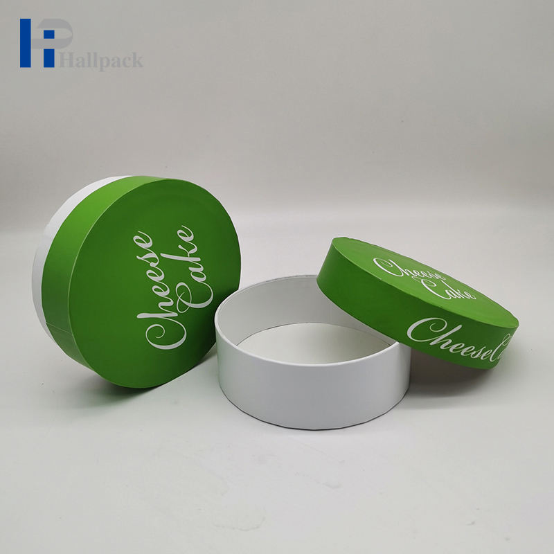 Embalagem de tubo de papel embalado em caixa de cilindro de papelão de produto comestível com design personalizado para bolo de chocolate e biscoito
