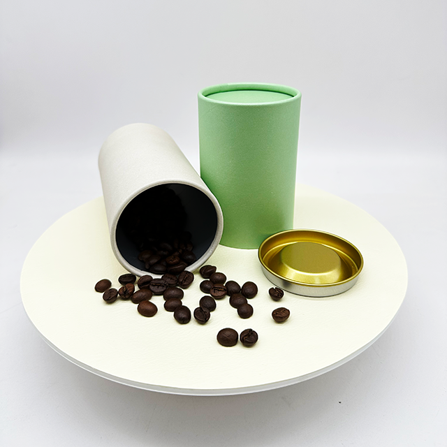 Embalagem de tubo de chá de papel Kraft de qualidade alimentar personalizada Hallpack Produtos alimentícios saudáveis ​​​​embalagem estilo lata para grãos de café