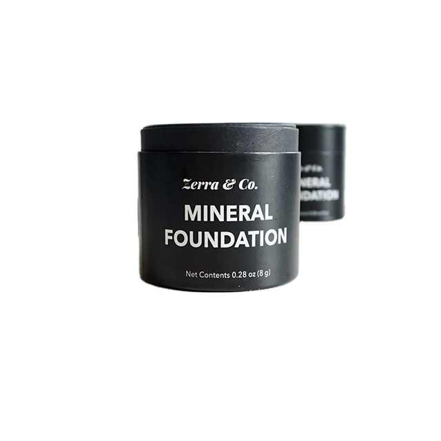 100% recipiente de papel cosmético reciclado, pó de sobrancelha, blush, recipiente de pó, tubo de papel de embalagem para pó solto