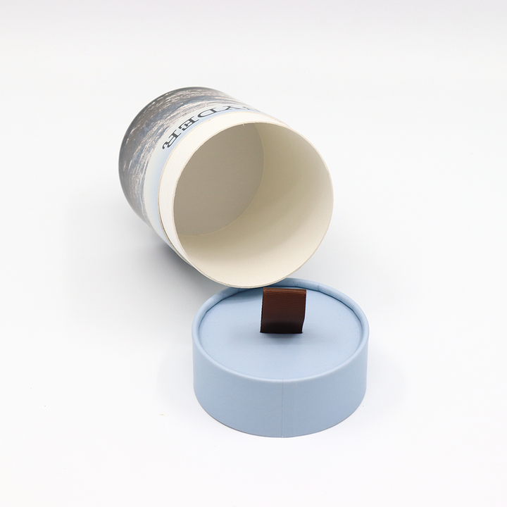 Caixa feita sob encomenda amigável do cilindro do cartão do produto comestível de Eco com tubo do papel da fita que empacota para o chá do café