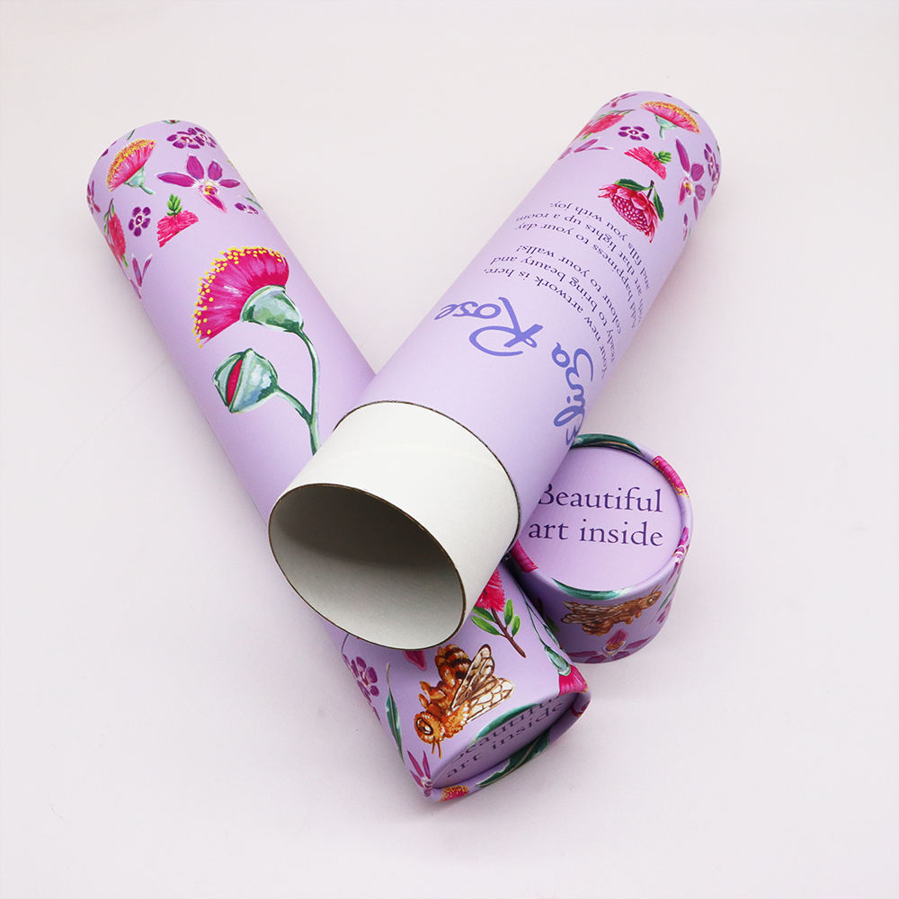 Tubos de papel vendável Hallpack com tampa Tubos de envio de mala direta Tubos de papelão para pôster