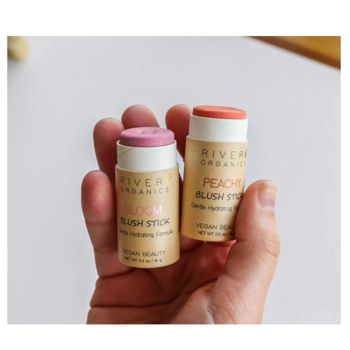 Embalagem de desodorante de recipiente de papelão biodegradável por atacado de 2 onças empurra para cima o tubo redondo de papel Kraft