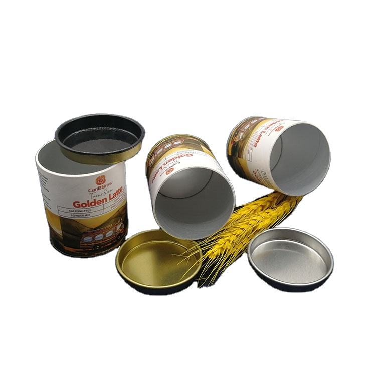 Tubos de papel redondos de material biodegradável que empacotam caixa de cilindro de lanche de papel artesanal personalizado