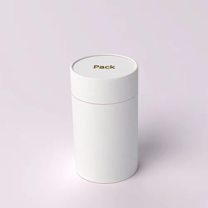 Recipientes de armazenamento de papelão com cilindro impresso personalizado para café, chá, papel para embalagem de alimentos, cilindro redondo