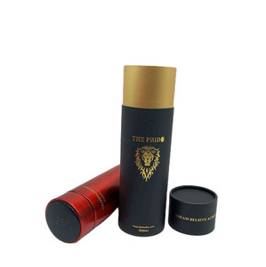 Materiais reciclados biodegradáveis ​​do tubo de papel do cilindro do cartão de Kraft carimbaram a cópia para o empacotamento do presente da garrafa térmica da vela &