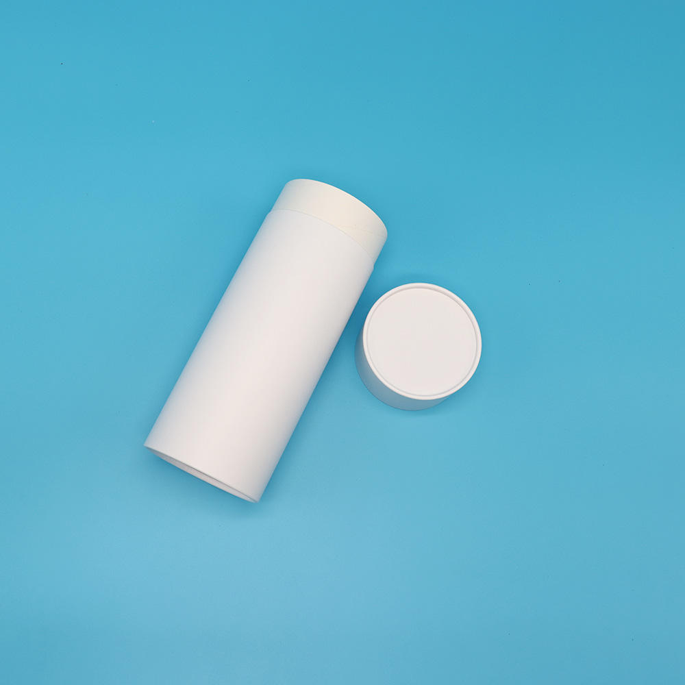 Impressão personalizada embalagem de alimentos caixa de cilindro de papelão embalagem porca café chá tubo de papel embalagem branca