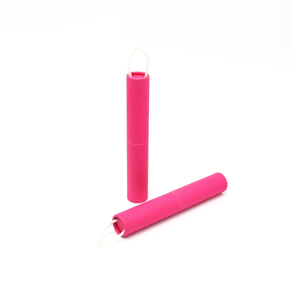 Cilindro com logotipo impresso personalizado, papelão, atacado, rosa vermelha, torção manual, tubo de papel kraft, caneta de perfume, embalagem de tubo de papel para presente