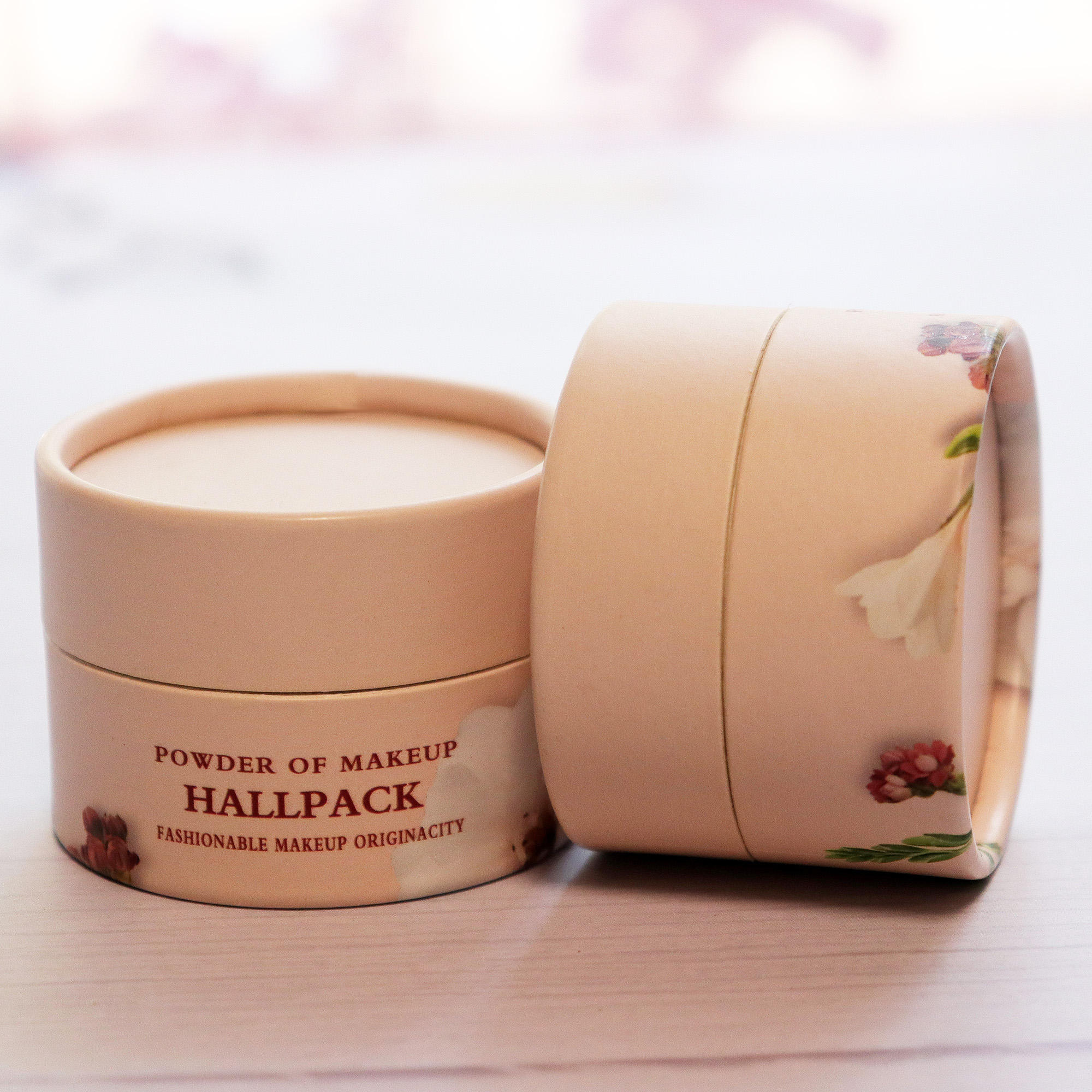 Personalize tubos de papel de qualidade alimentar com peneira Eco-Safe para cilindro de embalagem de pó corporal