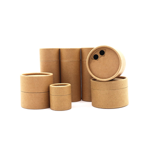 Tubo de cilindro redondo de papelão ecológico de papel Kraft personalizado com tubo de papel agitador superior Embalagem de pó para recipiente de sal e especiarias