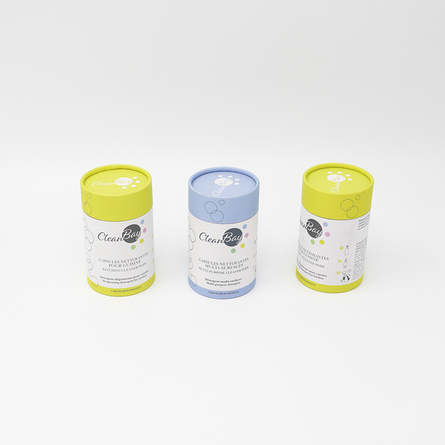 Tubo de papel feito sob encomenda amigável da caixa do cilindro do cartão do limpador de Eco que empacota para o detergente de múltiplos propósitos de Windows das mobílias