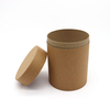 Embalagem de tubo redondo de papelão biodegradável de tamanho personalizado ecologicamente correto com borda plana de tubo redondo de proteína em pó café chá embalagem de tubo de papel