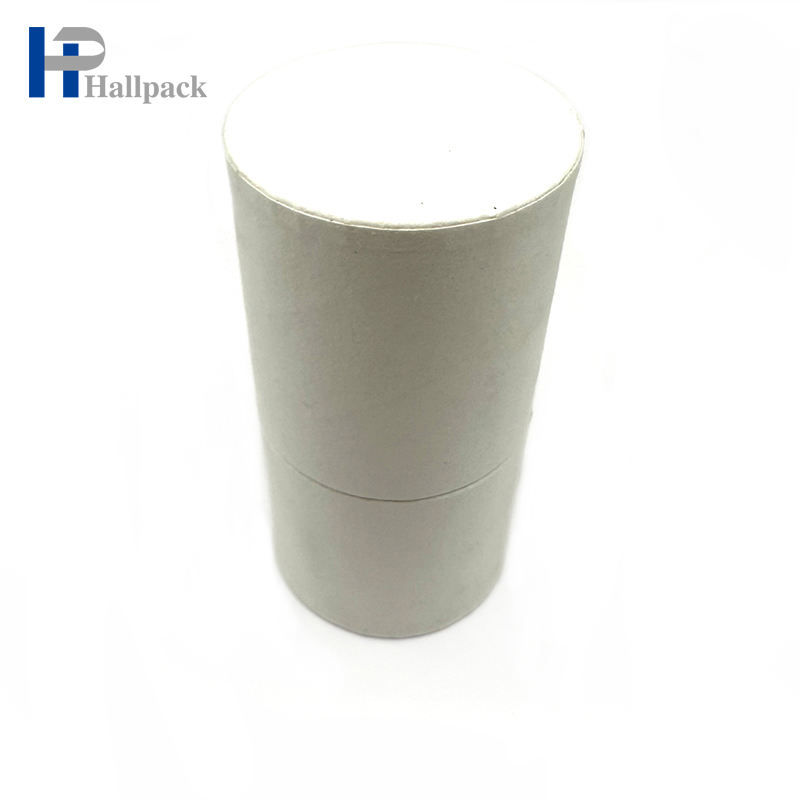 Embalagem cosmética personalizada tubo de papel branco de papelão Kraft reciclado