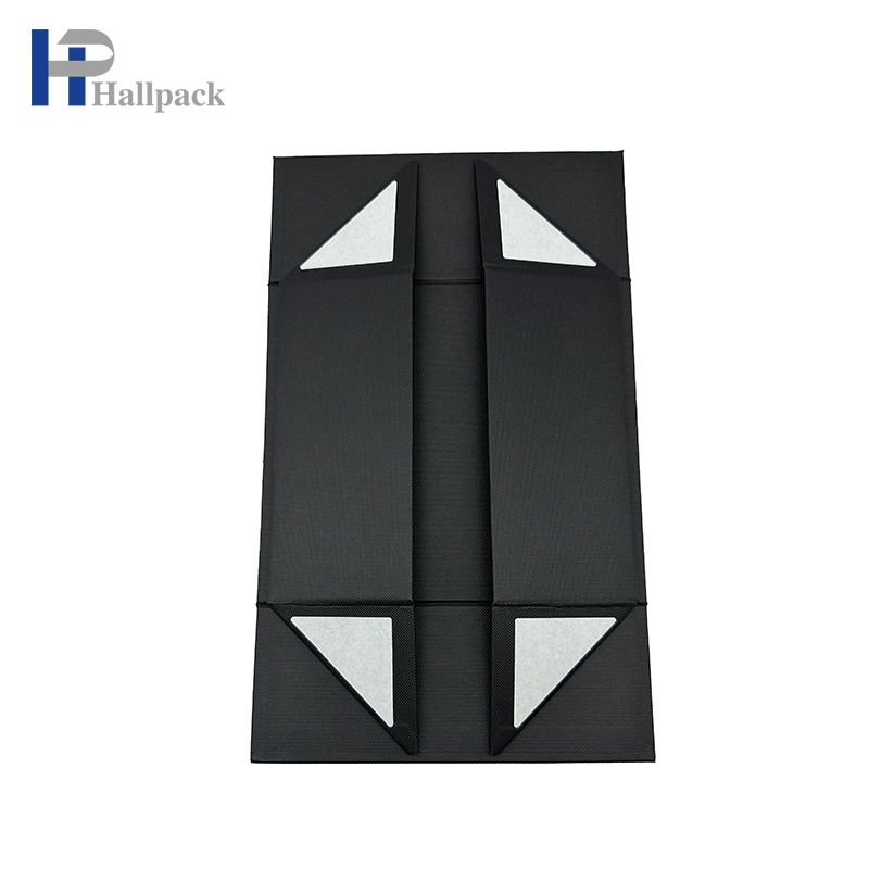 Caixa de papel de embalagem para impressão de logotipo personalizado por atacado Caixa de papel dobrável preta