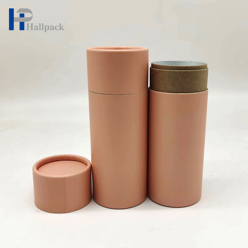 Tubos de empacotamento redondos criativos impressos do papel de embalagem com cilindro de papel cor-de-rosa do pó da personalização de Sifer