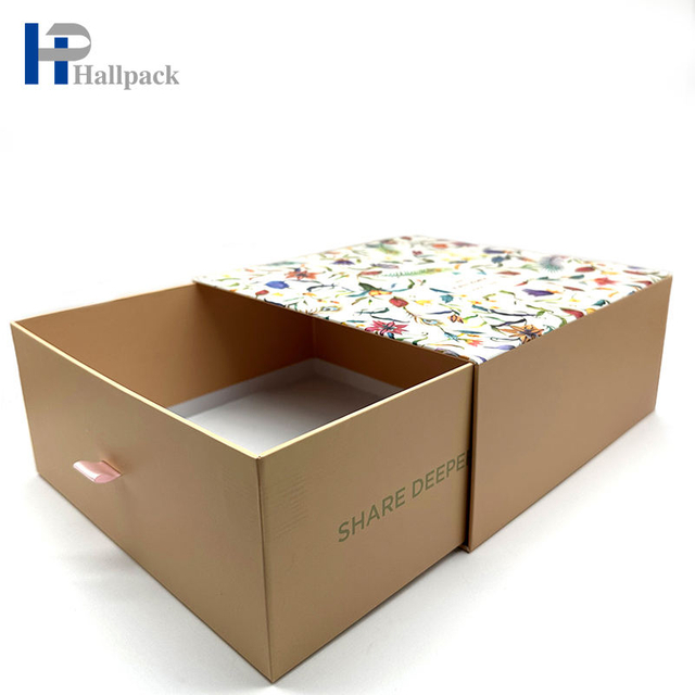 Caixa de papel de presente de papelão ecológica com logotipo personalizado por atacado com fita