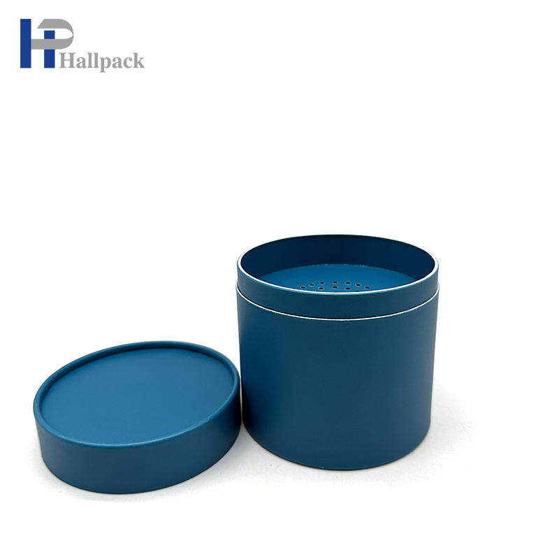 Tubo de empacotamento de papel redondo do pó solto de sal de banho tubo de papel cosmético do cilindro da peneira do pó