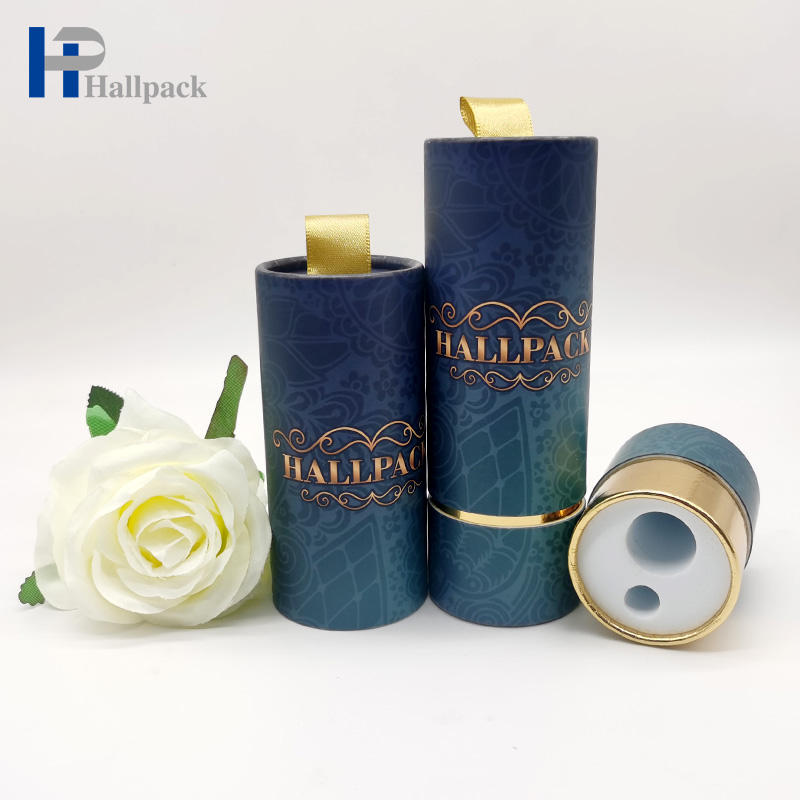 Tubo cosmético amigável do papel da garrafa de óleo essencial do tubo de papel da cópia a cores de Eco