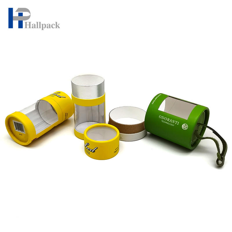 Tubo velho do papel do desodorante da especiaria de pano do cilindro com janela do Pvc