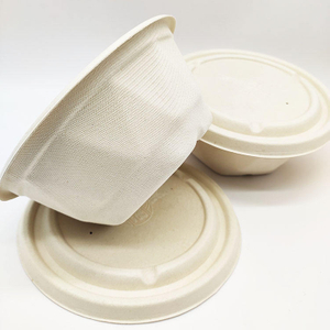 Fornecimento de fábrica em concha de cana-de-açúcar Recipientes de alimentos descartáveis ​​seguros para celulose