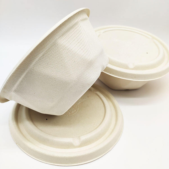 Fornecimento de fábrica em concha de cana-de-açúcar Recipientes de alimentos descartáveis ​​seguros para celulose